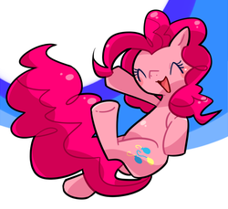 Size: 600x550 | Tagged: safe, artist:awbt, pinkie pie, earth pony, pony, g4, cute, diapinkes, eyes closed, female, mare, open mouth, pixiv, solo