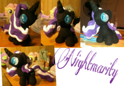 Size: 2048x1436 | Tagged: safe, artist:sew_adorkable, nightmare rarity, g4, customized toy, cute, filly, foal, irl, nightmare raribetes, photo, plushie, raribetes, toy