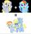 Size: 496x536 | Tagged: safe, artist:unoriginai, derpy hooves, rainbow dash, pegasus, pony, g4, female, magical lesbian spawn, mare, offspring, parent:derpy hooves, parent:rainbow dash, parents:derpydash