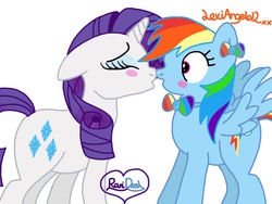 Size: 2048x1536 | Tagged: safe, artist:lexiangelo12, rainbow dash, rarity, g4, cute, female, imminent kissing, kissing, lesbian, ship:raridash, shipping