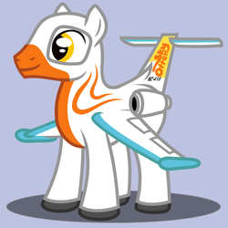 Size: 500x500 | Tagged: safe, artist:fishinabarrrel, oc, oc only, oc:sky otter, original species, plane pony, pony, eclipse 500, jet, plane, solo, vector