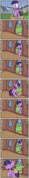 Size: 1804x10868 | Tagged: dead source, safe, artist:jittery-the-dragon, twilight sparkle, alicorn, pony, g4, chainsaw, comic, female, mare, mop, purple smart, silly, silly pony, solo, twilight sparkle (alicorn)