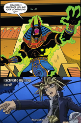 Size: 338x513 | Tagged: safe, idw, king anubis, g4, spoiler:comic24, anubis, yami yugi, yu-gi-oh!, yu-gi-oh! pyramid of light