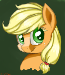 Size: 1422x1644 | Tagged: safe, artist:notenoughapples, applejack, g4, female, portrait, smiling, solo