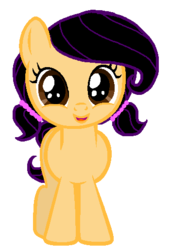 Size: 348x514 | Tagged: safe, artist:celinesparkle, oc, oc only, :d, cute, filly pone, solo