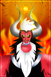 Size: 2000x3000 | Tagged: safe, artist:flamevulture17, lord tirek, g4, high res, looking at you, magic, male, solo