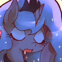 Size: 300x300 | Tagged: safe, artist:kolshica, princess luna, g4, eyes closed, female, panel, solo