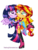 Size: 480x640 | Tagged: safe, artist:tinacrazy29, sunset shimmer, twilight sparkle, equestria girls, g4, my little pony equestria girls: rainbow rocks, bridal carry, carrying, female, hug, lesbian, ponied up, ship:sunsetsparkle, shipping, simple background, transparent background, twilight sparkle (alicorn), wip