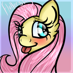 Size: 2000x2000 | Tagged: safe, artist:digital-decker, fluttershy, g4, :p, female, high res, solo, tongue out