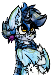 Size: 500x720 | Tagged: safe, artist:php166, oc, oc only, oc:dewey decimal, pony, unicorn, ambiguous gender, clothes, female, freckles, horn, mare, scarf, simple background, transparent background, unshorn fetlocks