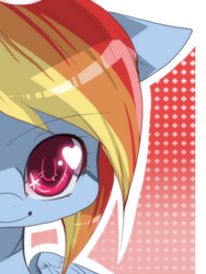 Size: 480x640 | Tagged: safe, artist:loyaldis, part of a set, rainbow dash, g4, female, heart eyes, solo, wingding eyes