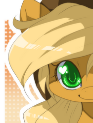 Size: 480x640 | Tagged: safe, artist:loyaldis, part of a set, applejack, g4, female, heart eyes, solo, wingding eyes