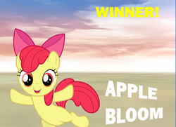 Size: 550x399 | Tagged: safe, apple bloom, g4, female, solo, super smash bros., super smash bros. 4, victory, victory screen