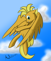 Size: 2144x2560 | Tagged: safe, artist:amora-silverspark, oc, oc only, oc:yondalor, pegasus, pony, flying, high res, solo