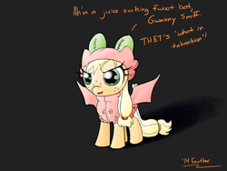 Size: 1200x900 | Tagged: safe, artist:feather, applejack, g4, clothes, costume, female, filly, fruitbat jack, nightmare night, solo