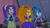 Size: 1366x768 | Tagged: safe, screencap, adagio dazzle, aria blaze, sonata dusk, equestria girls, g4, my little pony equestria girls: rainbow rocks, bare shoulders, clothes, defeat, dress, sleeveless, the dazzlings