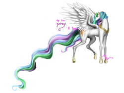 Size: 1024x768 | Tagged: safe, artist:treesway, princess celestia, g4, engrish, female, pixiv, solo