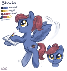 Size: 801x852 | Tagged: safe, artist:mcponyponypony, oc, oc only, oc:starla, pegasus, pony, solo