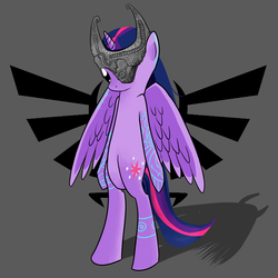 Size: 4960x4960 | Tagged: safe, artist:kiwifingers, twilight sparkle, alicorn, pony, g4, absurd resolution, female, fused shadow, mare, midna, midna sparkle, pun, the legend of zelda, the legend of zelda: twilight princess, twilight sparkle (alicorn), visual pun