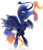 Size: 1200x1403 | Tagged: safe, artist:tiffanymarsou, princess luna, g4, alternate hairstyle, belly, concave belly, eyes closed, female, mare, rainbow power, rainbow power-ified, raised hooves, simple background, slender, solo, spread wings, thin, transparent background, wings