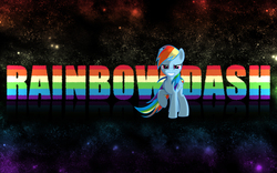 Size: 1680x1050 | Tagged: safe, artist:ex4don, artist:psyxofthoros, rainbow dash, pegasus, pony, g4, female, mare, solo, space, vector, wallpaper