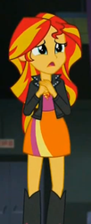 Size: 369x901 | Tagged: safe, screencap, sunset shimmer, equestria girls, g4, my little pony equestria girls: rainbow rocks, female, lowres, sad, solo