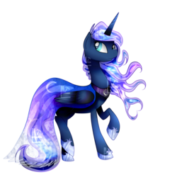 Size: 3200x3200 | Tagged: safe, artist:miningcazzy, princess luna, g4, clothes, dress, female, high res, simple background, solo, transparent background