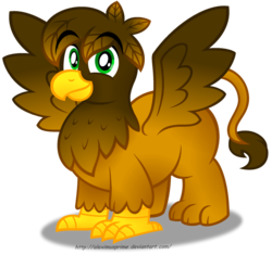 Size: 1024x961 | Tagged: safe, artist:aleximusprime, oc, oc only, oc:alex the chubby pony, griffon, chubby, colored wings, cute, gradient lineart, gradient wings, griffonized, griffonsona, simple background, solo, species swap, transparent background