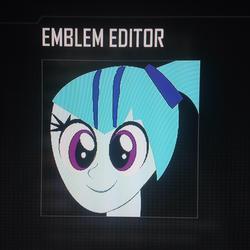 Size: 1936x1936 | Tagged: safe, sonata dusk, equestria girls, g4, my little pony equestria girls: rainbow rocks, call of duty, call of duty: black ops 2, cute, emblem editor, female, smiling, solo, sonatabetes