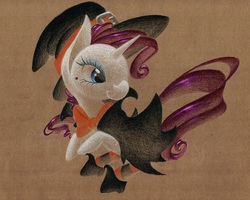 Size: 1280x1024 | Tagged: safe, artist:getchanoodlewet, rarity, g4, clothes, costume, female, nightmare night, solo, traditional art