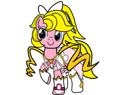 Size: 1024x768 | Tagged: safe, artist:omegaridersangou, starlight (g1), earth pony, pony, g1, g4, my little pony tales, cosplay, cure lovely, female, g1 to g4, generation leap, happiness charge precure, precure, pretty cure, solo