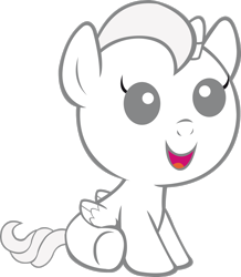 Size: 2286x2624 | Tagged: safe, artist:flashquatsch, oc, oc only, oc:crescent, alicorn, pony, baby, baby pony, colt, foal, high res, hijo de la luna, male, simple background, solo, son of the moon, transparent background, vector