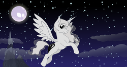 Size: 1024x544 | Tagged: safe, artist:rodef-shalom, oc, oc only, oc:crescent, alicorn, hijo de la luna