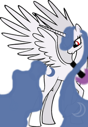 Size: 743x1075 | Tagged: safe, alicorn, pony, moon, ms paint