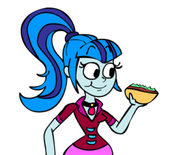 Size: 4000x3600 | Tagged: safe, artist:scobionicle99, sonata dusk, equestria girls, g4, my little pony equestria girls: rainbow rocks, female, simple background, solo, sonataco, that girl sure loves tacos, that siren sure does love tacos, transparent background