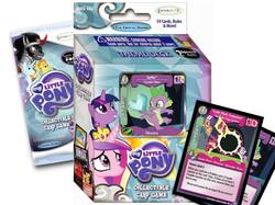 Size: 927x695 | Tagged: safe, enterplay, apple bloom, king sombra, princess cadance, scootaloo, shining armor, spike, spitfire, sweetie belle, twilight sparkle, g4, my little pony collectible card game, the crystal games, ccg, crystal heart, cutie mark crusaders, merchandise