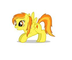 Size: 523x437 | Tagged: safe, artist:mixermike622, spitfire, pegasus, pony, g4, alternate hairstyle, female, happy, show accurate, simple background, solo