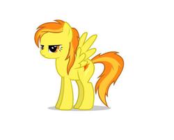 Size: 562x454 | Tagged: safe, artist:mixermike622, spitfire, pegasus, pony, g4, alternate hairstyle, female, show accurate, simple background, solo