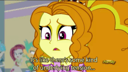 Size: 576x324 | Tagged: safe, screencap, adagio dazzle, aria blaze, rose heart, snails, sonata dusk, tennis match, equestria girls, g4, my little pony equestria girls: rainbow rocks, animated, background human, discovery family, discovery family logo, fruit punch, subtitles, the dazzlings
