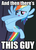 Size: 581x813 | Tagged: safe, rainbow dash, g4, and then there's this asshole, female, image macro, meme, solo