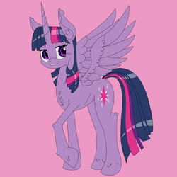 Size: 500x500 | Tagged: safe, artist:deusexequus, twilight sparkle, alicorn, pony, g4, female, mare, simple background, solo, twilight sparkle (alicorn)