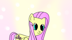 Size: 900x500 | Tagged: safe, fluttershy, pegasus, pony, g4, abstract background, female, solo