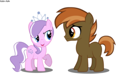 Size: 1500x950 | Tagged: safe, artist:asika-aida, button mash, diamond tiara, earth pony, pony, g4, colt, crack shipping, diamondmash, female, filly, male, shipping, simple background, straight, transparent background