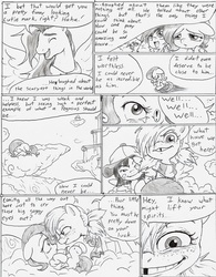 Size: 973x1249 | Tagged: safe, artist:joelashimself, fluttershy, oc, oc:high commander sunstripe, g4, bully, comic, monochrome, the forgotten element