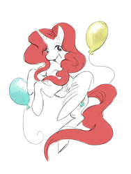 Size: 600x800 | Tagged: artist needed, source needed, safe, pinkie pie, alicorn, pony, g4, balloon, female, solo