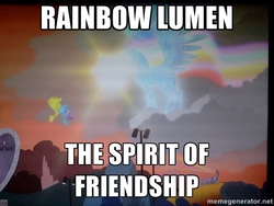 Size: 640x480 | Tagged: safe, edit, edited screencap, screencap, alicorn, pony, equestria girls, g4, my little pony equestria girls: rainbow rocks, rainbow lumen, spirit, the avatar of friendship