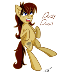 Size: 1500x1800 | Tagged: safe, artist:novaspark, oc, oc only, oc:dusty devil, pony, solo