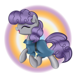 Size: 3529x3297 | Tagged: safe, artist:zoevulpez, maud pie, g4, alternate hairstyle, cute, female, happy, happy maud, high res, maudabetes, maudie pie, smiling, solo, trotting, when she smiles