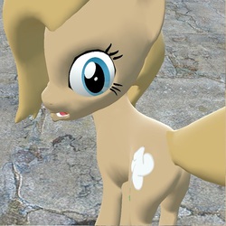 Size: 512x512 | Tagged: safe, oc, oc only, oc:backy, earth pony, pony, 3d, back, butt, cutie mark, downloadable, flank, gmod, lips, looking back, mouth, plot, shock, suggestion, surprised, tumblr