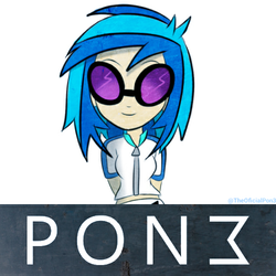 Size: 500x500 | Tagged: safe, dj pon-3, vinyl scratch, equestria girls, g4, solo